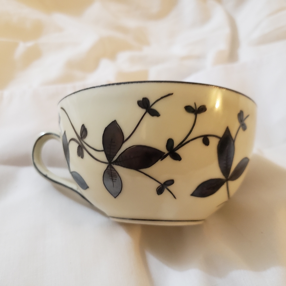 Antique Czechoslovakian Teacup Hand Painted Porcelain